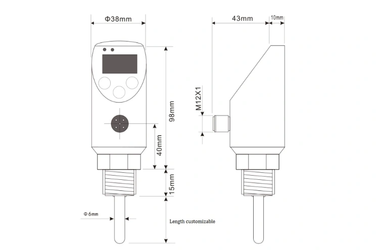 4-20mA Output Smart Temperature Switch Support Modbus