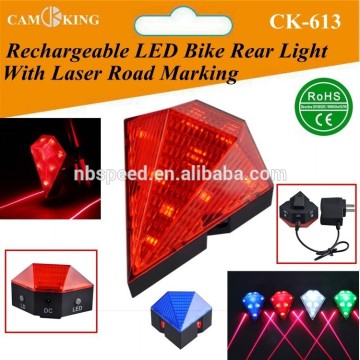USB LED Bike Light,USB rechargeable laser led bike light,USB led Bike rear Light with road marking laser