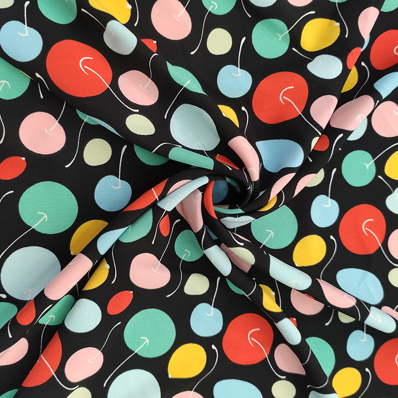 Good  quality  custom 4 way stretch poly fabric printing floral fabric chiffon fabric for dress