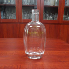 Oval Shape Clear Fancy Black Rum Punch Bottles 700ml