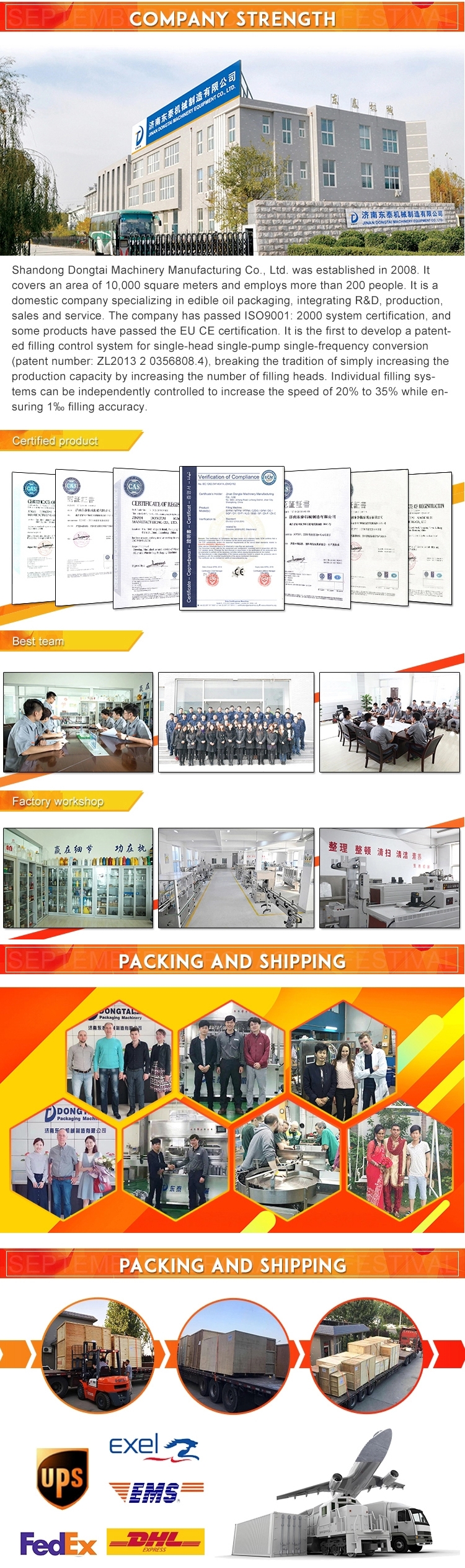 olive / sunflower / edible /cooking oil automatic filling packaging line