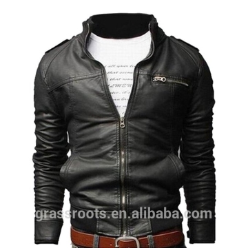 Real men sheep leather jacket with garment washed