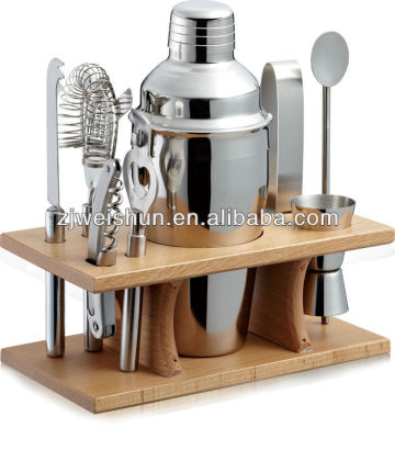 Wooden Holder 8pcs Tools Set