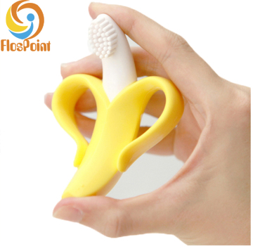 Baby Products 2016 Silicone Teething Baby Banana Bendable Training Toothbrush