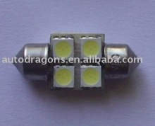 New! SMT Festoon,10*31mm,4LEDs,SMD led lamp, car festoon LED light,car led lighting