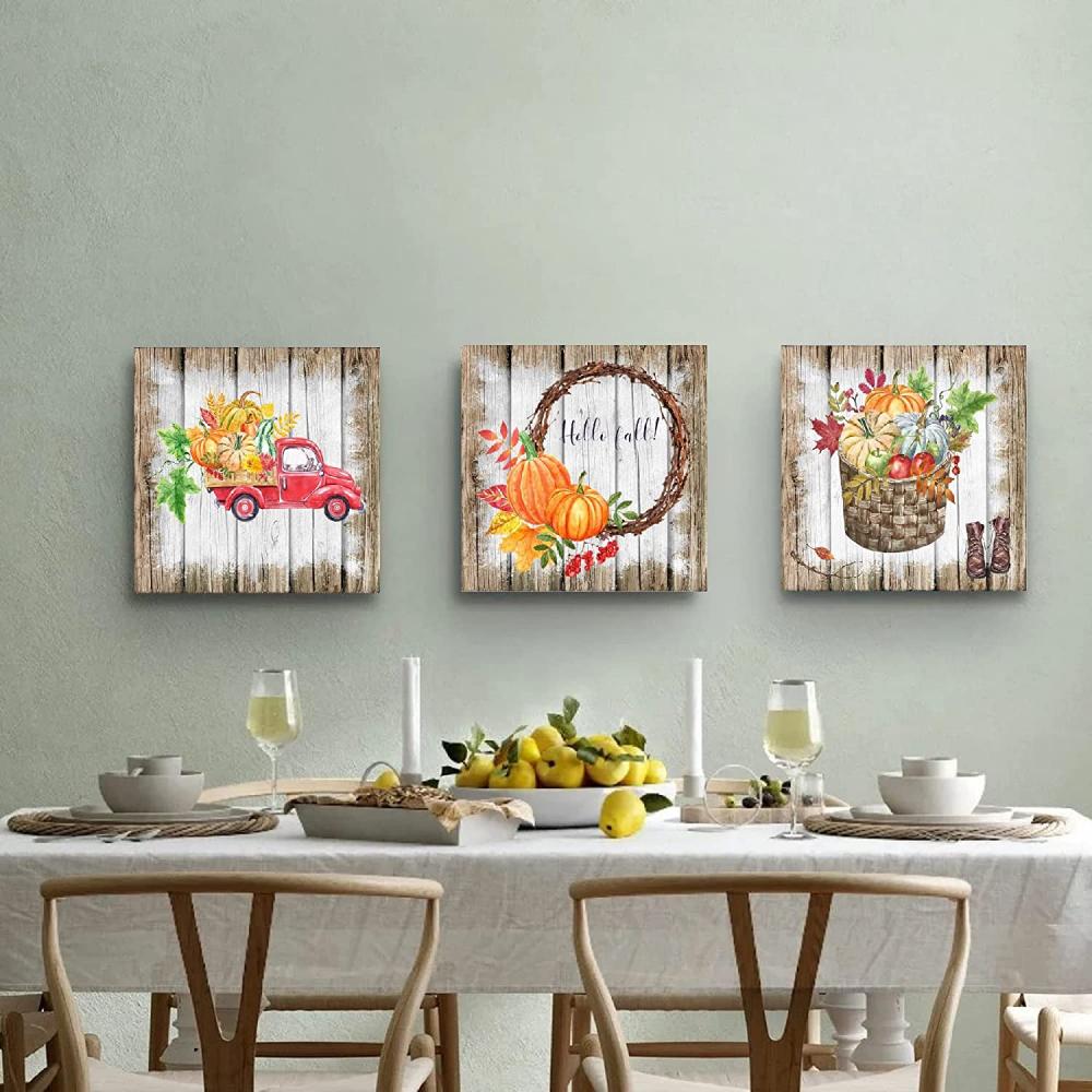 Pumpkin Farmhouse Canvas Wall Art