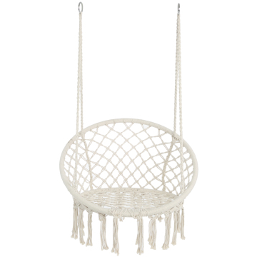 Indoor & Outdoor Round Swing Chairs: Explore Cotton Macrame Hammock & Hanging Chairs