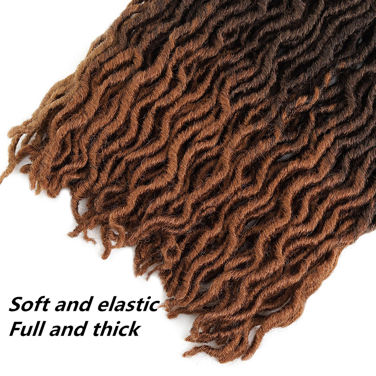 Wholesale Synthetic Hair Wavy Gypsy Locs Hot Selling Crochet Hair Extensions Curly Wave Gypsy Locs