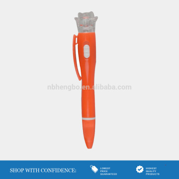 orange ball pen flashlight for promotion gifts