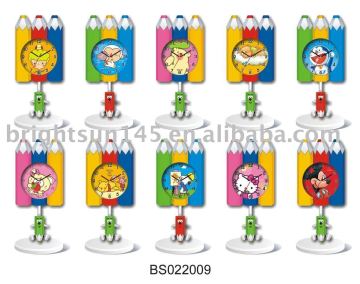 Pencil rocking wall clock without telling time