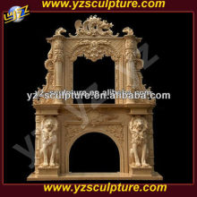 Huge double stone fireplace surround FPS-B107V