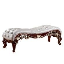 European Leather Bedroom Ottoman Bench