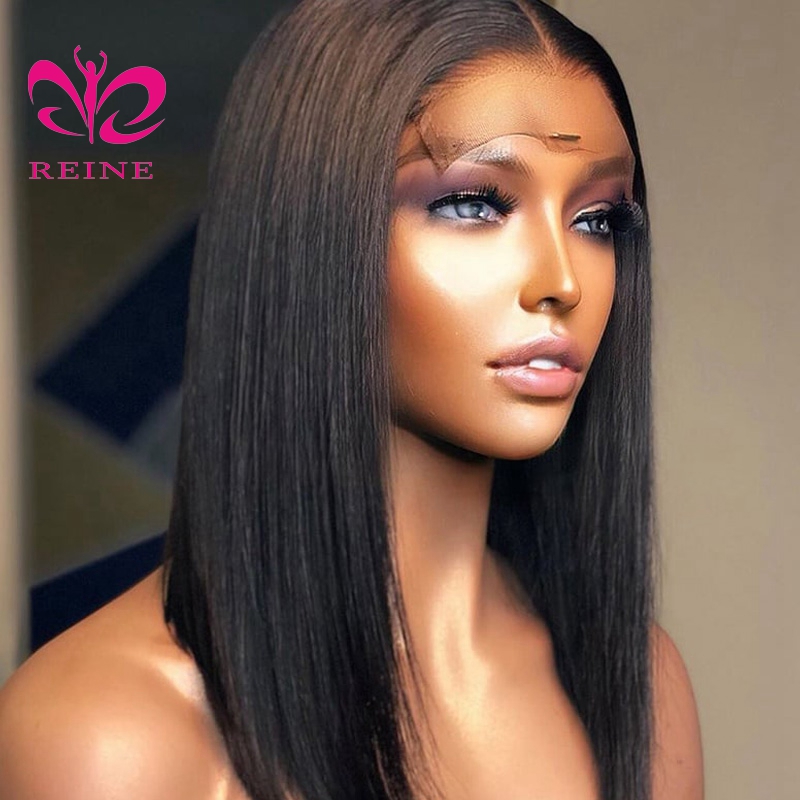 Bob Lace Closure Wigs Straight Lace Front Human Hair Wigs For Women 4 Inch Deep Part Brazilian Remy Short Bob Lace Wig