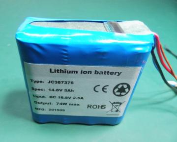 14.8V 5Ah rechargeable battery pack with LCD display
