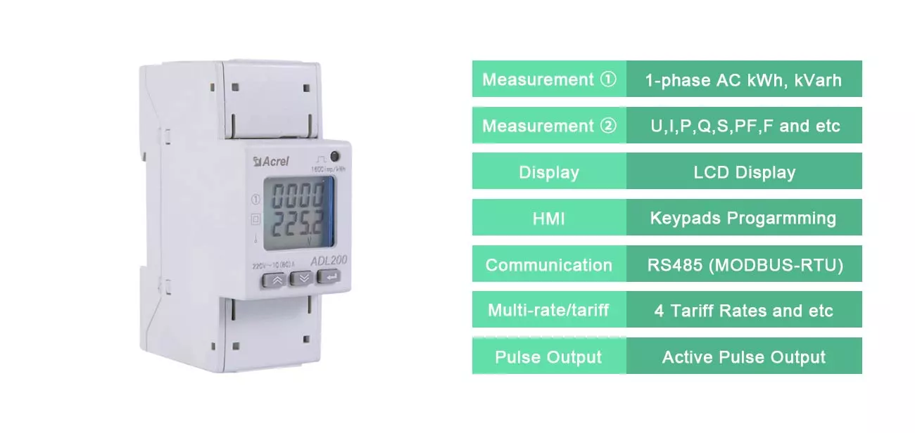 mid energy meter Main Functions