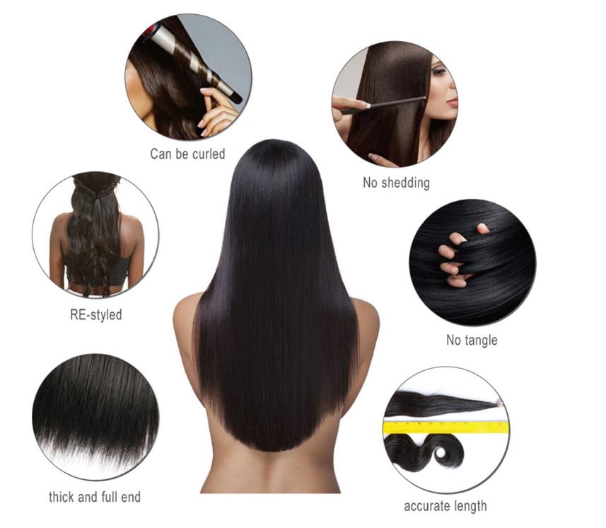 Hair Extension Bundles with Closure Raw Unprocessed Virgin Burmese Cuticle Aligned Hair Vendors, Asia Whole Sale Human Straight