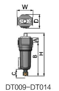 Filtro a coalescenza di precisione per aria compressa ad alta efficienza con prestazioni di filtrazione di 0,01 micron