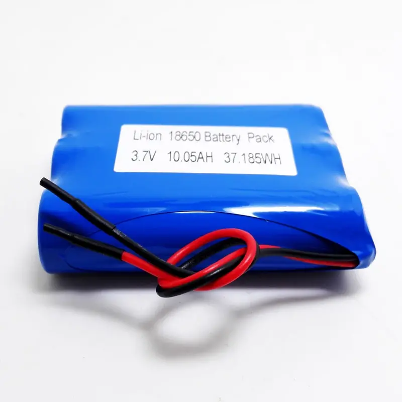 Rechargeable 1s3p 3.7V 18650 10200mAh Lithium Ion Battery Pack with BMS and Connector