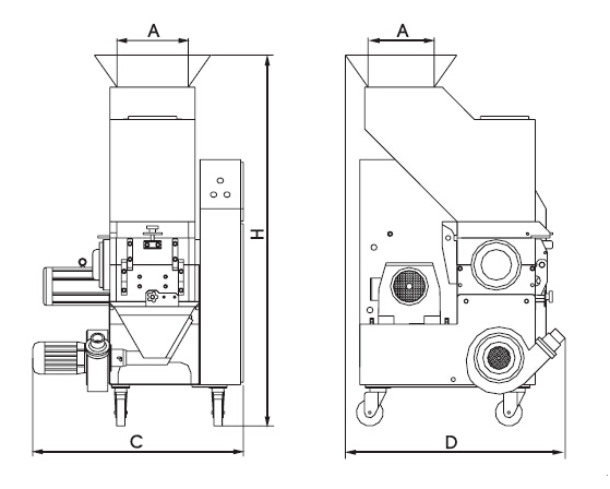 Plastic Low Speed Grinder Machine