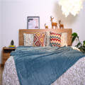 Microfiber Fabric Coral Fleece Short Plush Striped Blankets