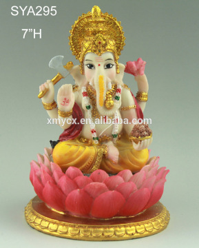 Resin Large indian god statue colourful hindu prayer items