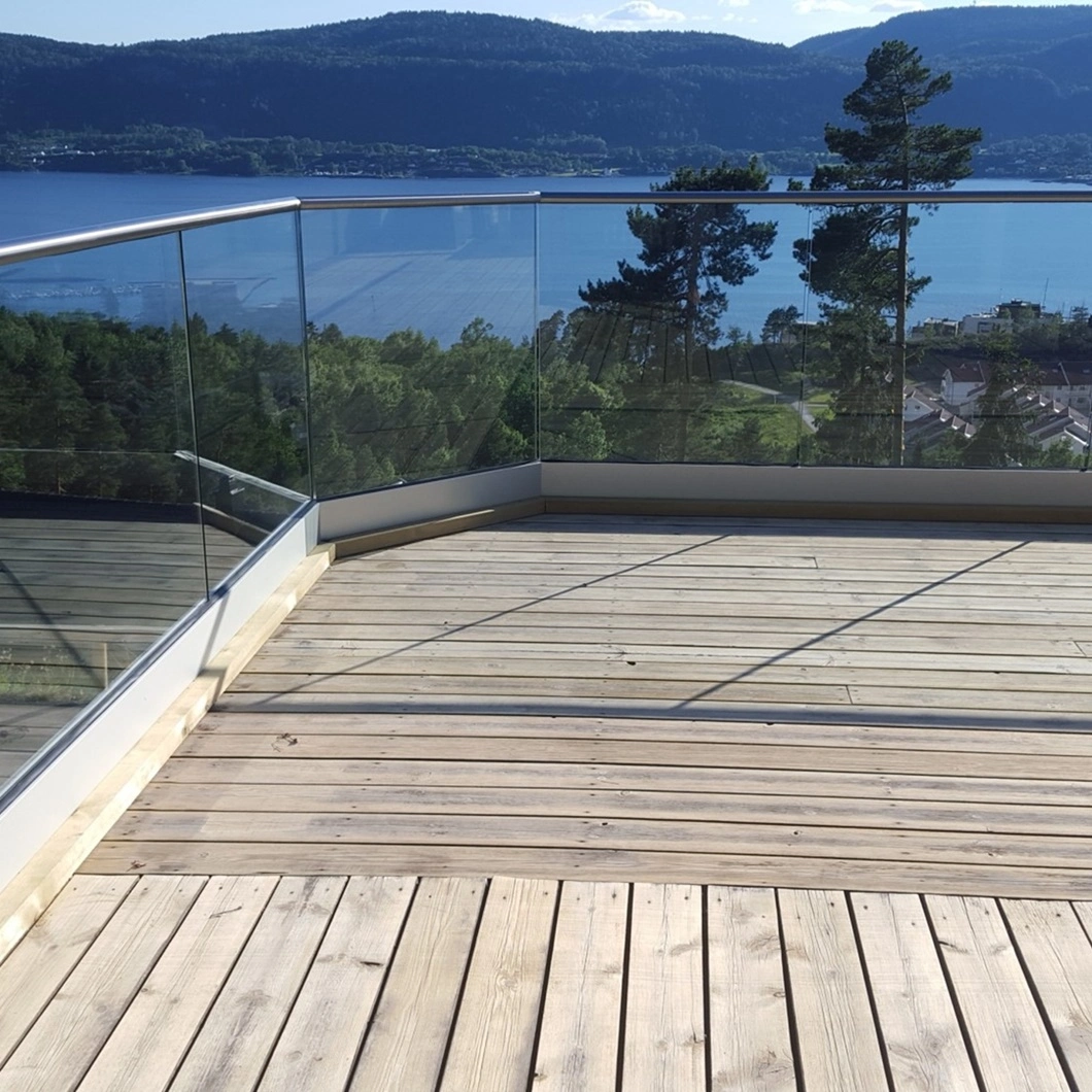 Rust-Proof Customized Fence Panel Modern Post Glass Balustrade Aluminum Glass Railing