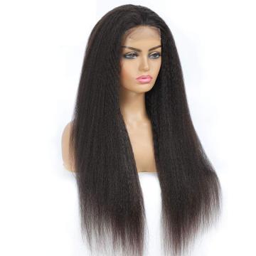 Full Customize Packing Wig Box/Bag Malaysian Yaki Kinky Straight Lace Front Closure Wig Vendor Cheap Human Hair Swiss Lace Wig