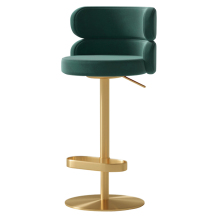 Italian Luxury Swivel Barstool with Stainless Steel Base