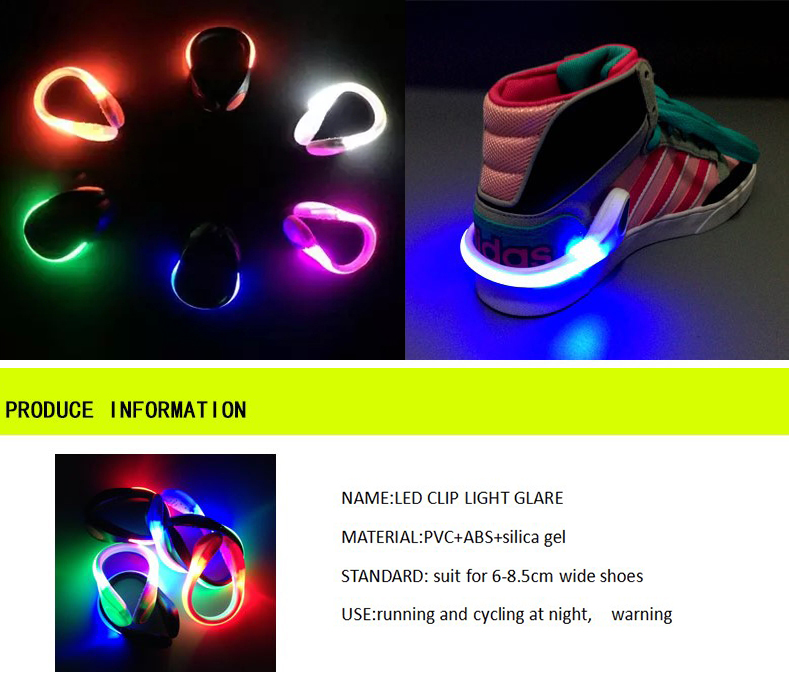 LED Shoe Light glare Clip, Night Safety for Running, Jogging, Walking and Bike Cycling