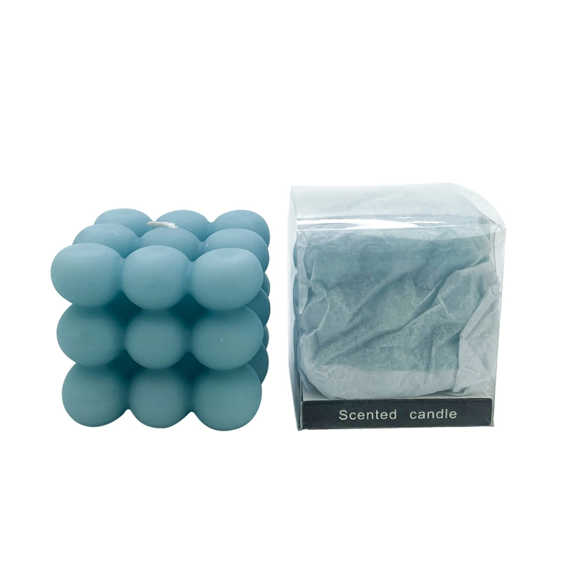 Custom Wholesale 160g Cute Bubble Cube Mold Soy Wax Scented Candles