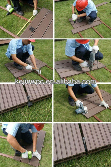 WPC Decking WPC Composite Wood Decking Cheapest Price Wood Solid Type Outdoor Engineered Flooring Hidden Fastener System CN;ZHE