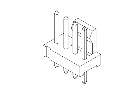 2.54mm 피치 180 ° 웨이퍼 AW2543VC-04P