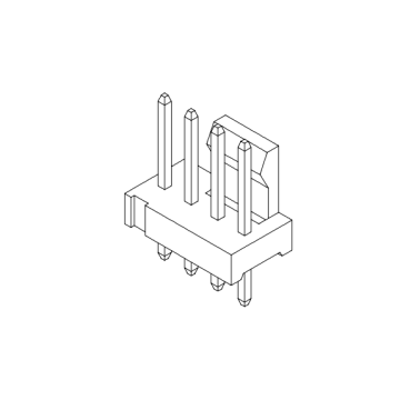 2.54mm pitch 180 ° wafer AW2543VC-04P