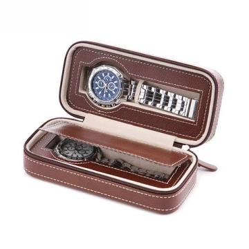 OEM Handmade Pu Leather watch packaging with zipper