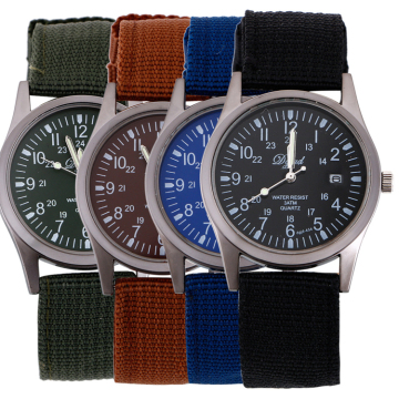 Fashion Woven Calendar Military Quartz Watch