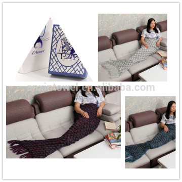 Crochet Mermaid Blanket Tail Colorful ,Mermaid Tail Sleeping Bag Mermaid Towel