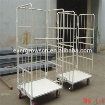 4 side warehouse detachable metal logistic storage roll cage