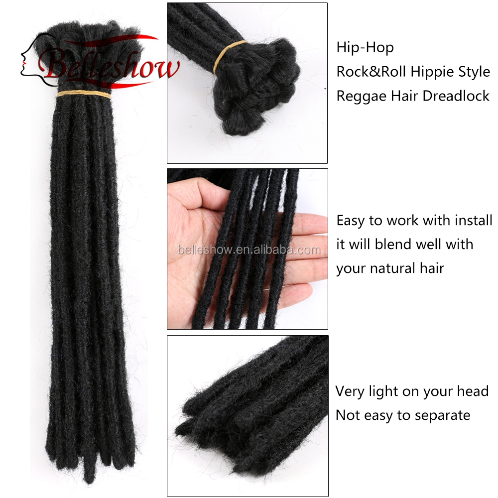 Hot sell wholesale 6inch -8inch  soft dreadlock braids hair exrensions  synthetic crochet dreadlocks