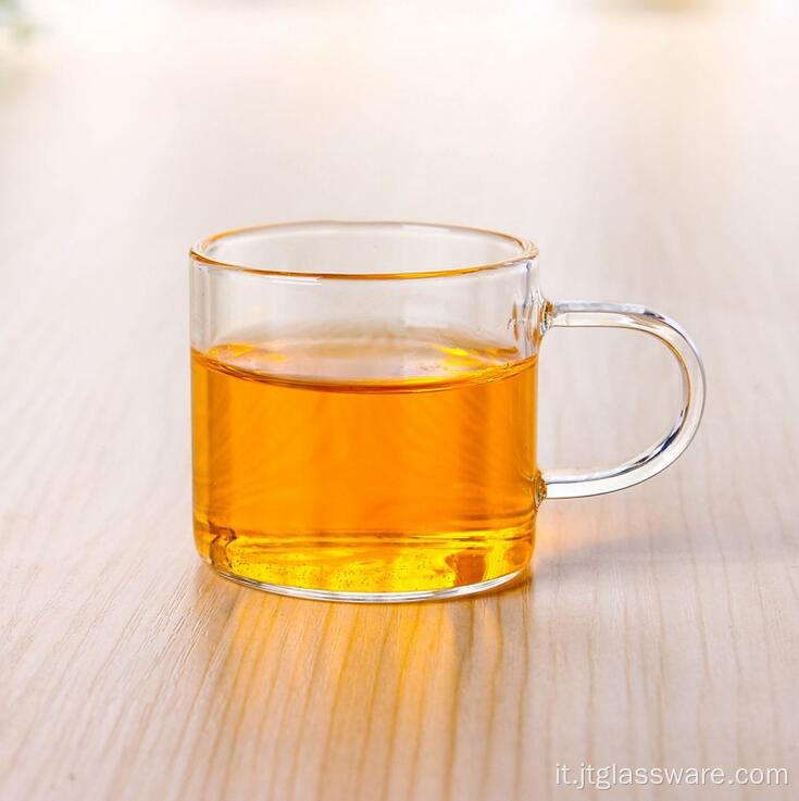 set da tè/teiera e tazza in vetro da tè in fiore