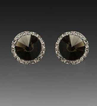 Large diamond stud earrings vintage styled