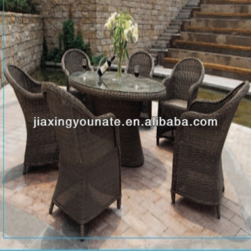 rattan dining table and chair set