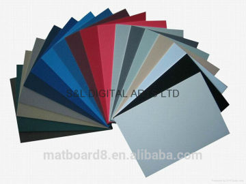 Customize colorful Matboard multi sizes, black white cream core for picture frame