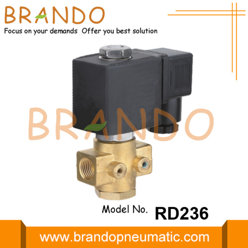 Elettrovalvola a solenoide in ottone normalmente aperta 1/8&#39;&#39; 1/4&#39;&#39; RD236