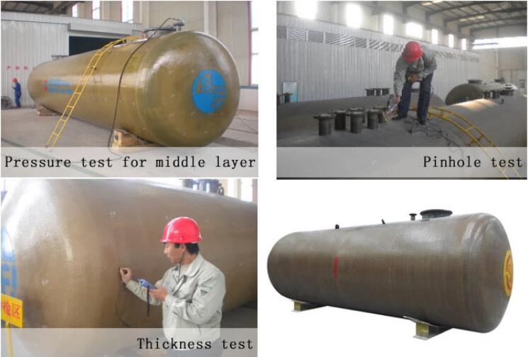 Almacenamiento del tanque de almacenamiento de aceite FRP de petróleo crudo FRP