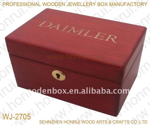 Exquisite wooden treasure box with lock