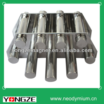 Permanent neodymium round grid magnets with two layers for food processing