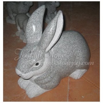 Stone Rabbit Sculpture, Animal Sculpture, Rabbit Garden Sculpture