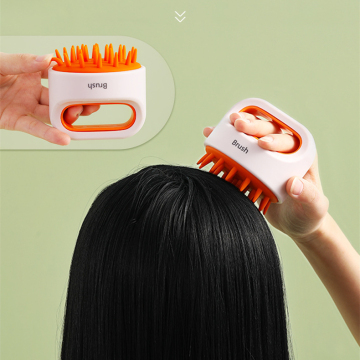 Customized Silicone Shampoo Massage Hair Brush - Bathroom Accessory