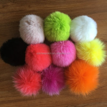 Raccoon Colored Decorative Balls - Cheerleader Pompom Fur Pom Keychain