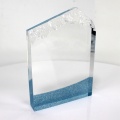 premio trofeo de cristal transparente de diseño libre